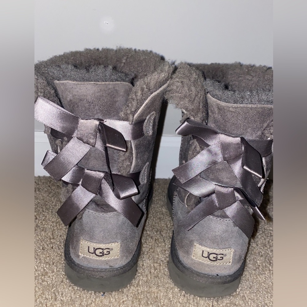 Grey Bailey Bow UGGS